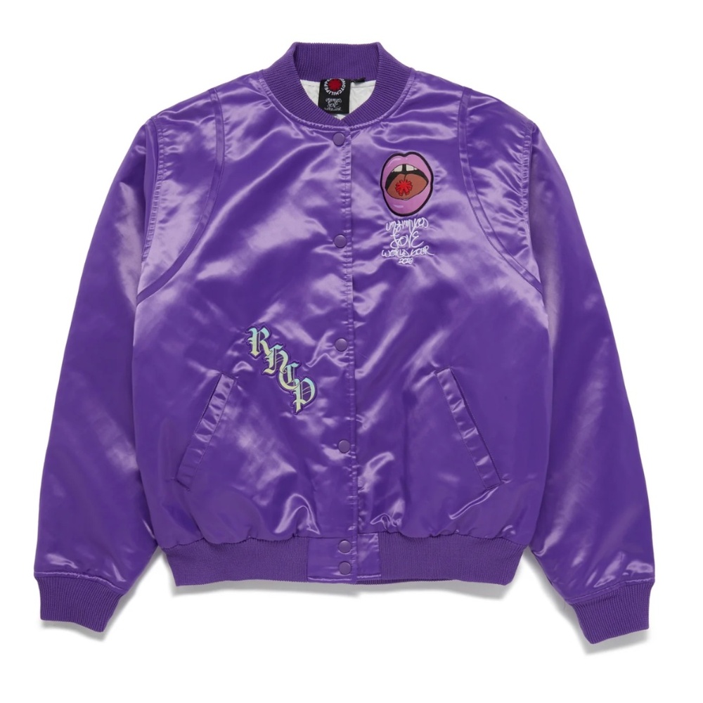 Red Hot Chili Peppers Satin Bomber Purple Size Small